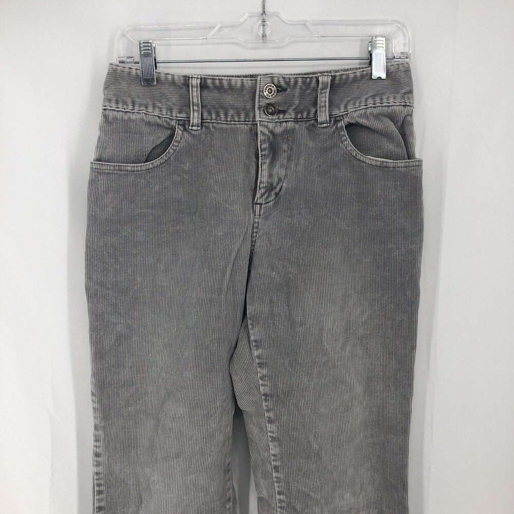 Sonoma Gray 5-Pocket Mid Rise Straight Leg Stretch Corduroy Jeans 4 (28x30)